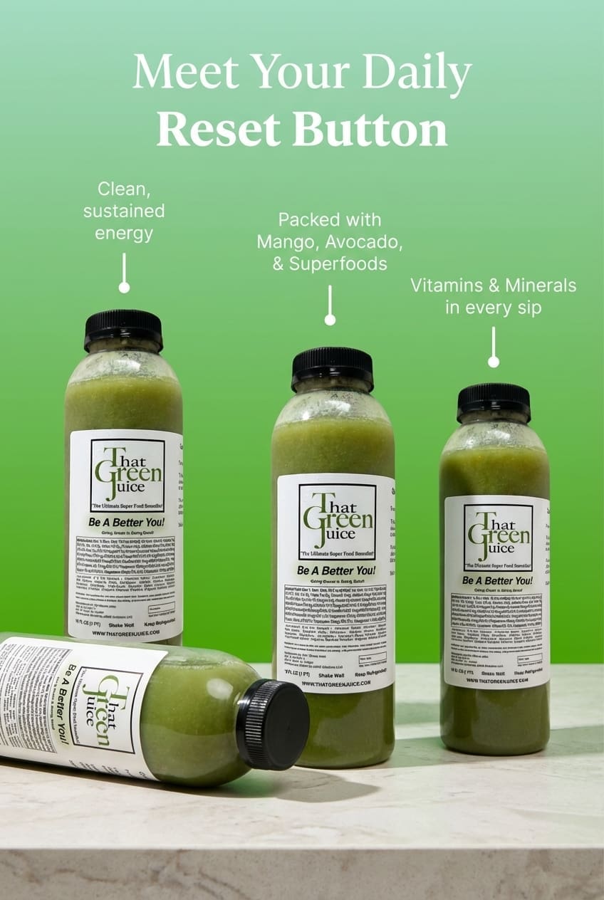 Custom Order of Green Juice 16 oz. Bottle 20 pack - Image 3