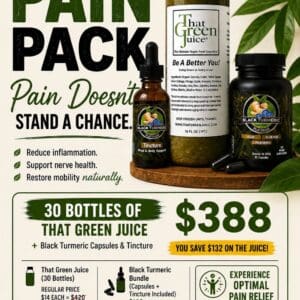 Recovery & Mobility Pack — 30 bottles of That Green Juice with black turmeric capsules and tincture