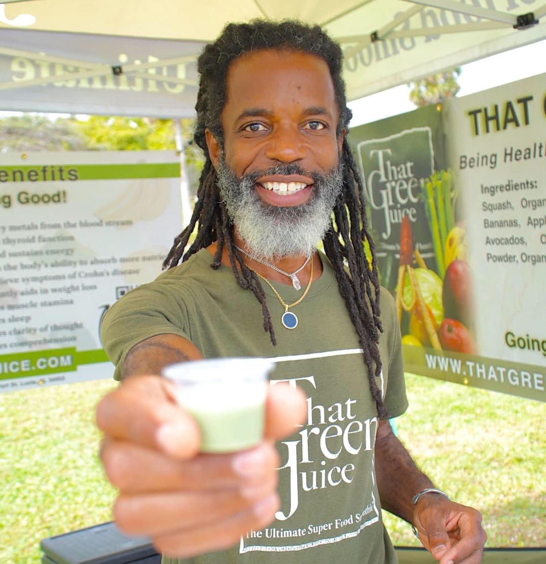That Green Juice booth at a Coco Market event