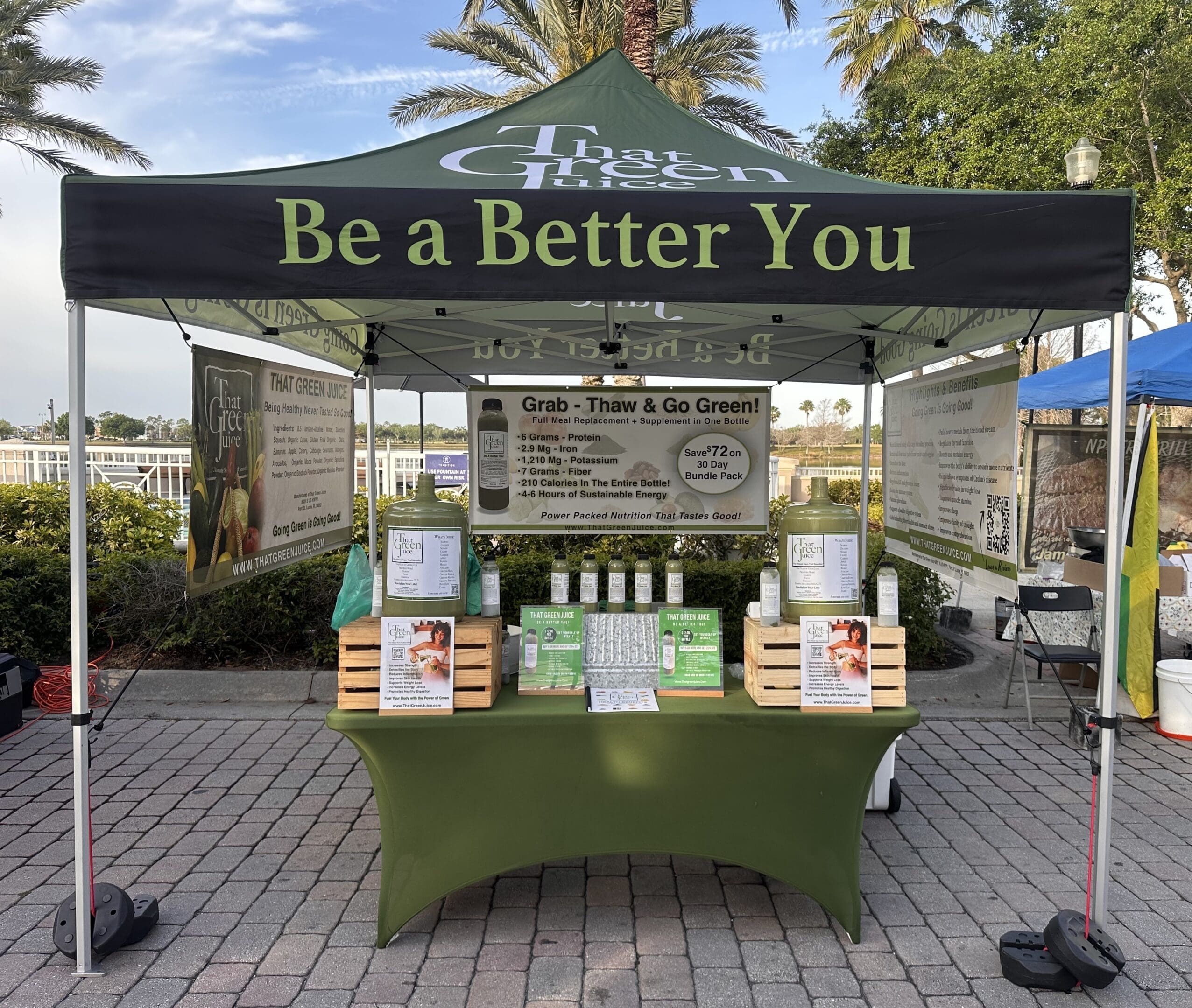 That Green Juice booth at the Tradition Farmers Market in Port St. Lucie